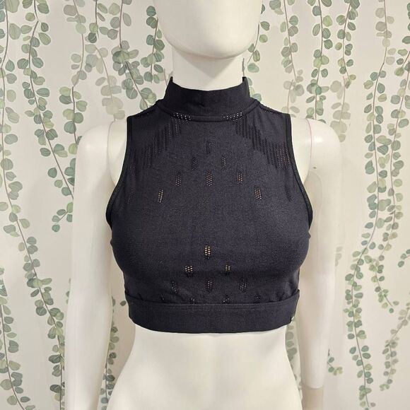 Koral UNAMI MAURI N MOCK NECK CROP TOP Sz S - Picture 3 of 9